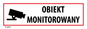 Naklejka Informacyjna: Obiekt Monitorowany