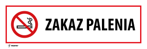 Naklejka Informacyjna: Zakaz Palenia