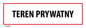 Naklejka Informacyjna: Teren Prywatny