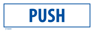 Naklejka Informacyjna: Push
