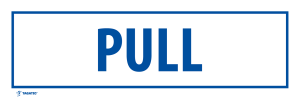 Naklejka Informacyjna: Pull