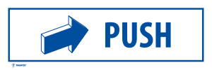 Naklejka Informacyjna: Push