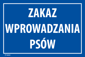 Naklejka Informacyjna: Zakaz Wprowadzania Psów