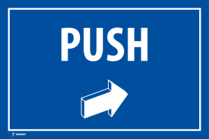 Naklejka Informacyjna: Push