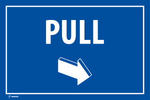 Naklejka Informacyjna: Pull