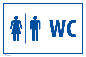 Naklejka Informacyjna: WC Damsko-Męska