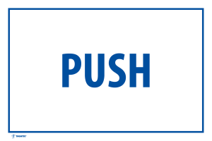 Naklejka Informacyjna: Push