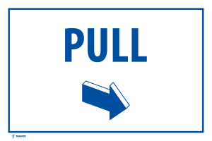 Naklejka Informacyjna: Pull (Strzałka)