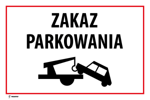 Naklejka Informacyjna: Zakaz Parkowania