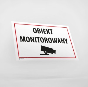 Naklejka Informacyjna: Obiekt Monitorowany