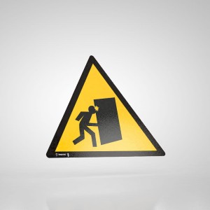 Naklejka Informacyjna BHP: Otwieraj Ostrożnie WU020