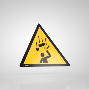 Naklejka Informacyjna BHP: Ostrzeżenie przed Spadającymi Elementami W035