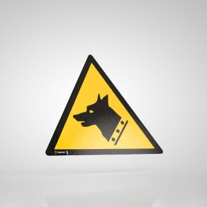 Naklejka Informacyjna BHP: Uwaga! Zły Pies W013