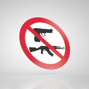 Naklejka Informacyjna BHP: Zakaz Noszenia Broni