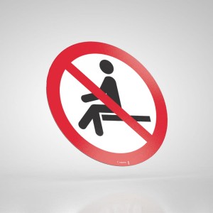 Naklejka Informacyjna BHP: Zakaz Siadania