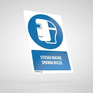 Stosuj Maskę Ochronną - Naklejka Podłogowa BHP z Opisem M019O