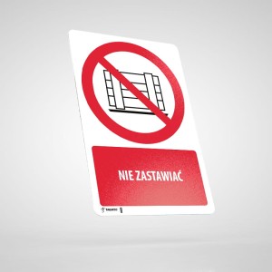 Naklejka Podłogowa BHP z Opisem: Nie Zastawiać