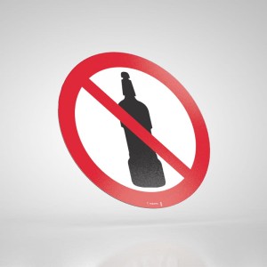 Naklejka Podłogowa BHP: Zakaz Używania Detergentów