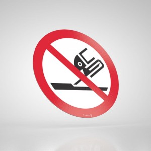 Naklejka Podłogowa BHP: Zakaz Używania Szlifierki