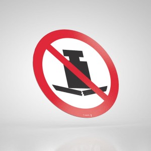 Naklejka Podłogowa BHP: Zakaz Umieszczania Ciężkich przedmiotów