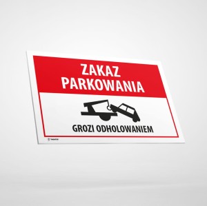 Naklejka Informacyjna: Zakaz Parkowania