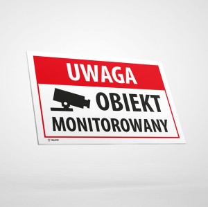 Naklejka Informacyjna: Obiekt Monitorowany