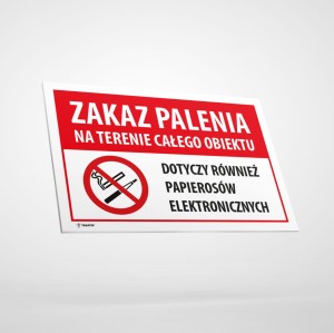 Naklejka Informacyjna: Zakaz Palenia