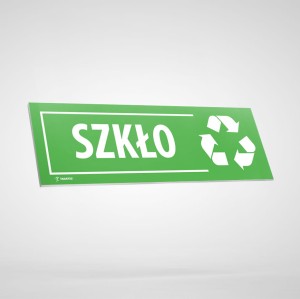 Naklejka Informacyjna: Szkło