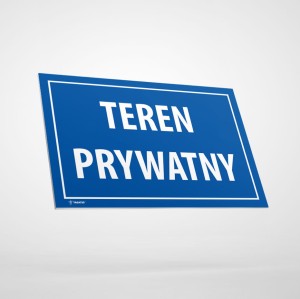 Naklejka Informacyjna: Teren Prywatny
