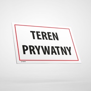 Naklejka Informacyjna: Terez Prywatny