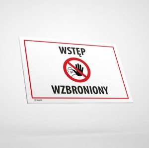 Naklejka Informacyjna: Wstęp Wzbroniony