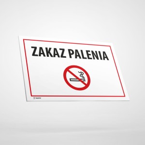 Naklejka Informacyjna: Zakaz Palenia