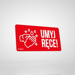 Naklejka BHP - Umyj Ręce